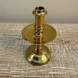 CW Brass Traditional Candle Holder with Elegant Accents 4"